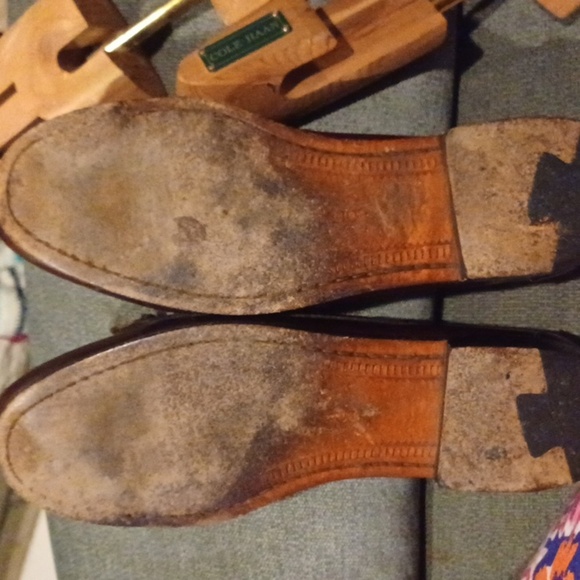 Vintage Cole Haan Men’s Tassel Burgundy Leather Loafers size 8, - Picture 5 of 7